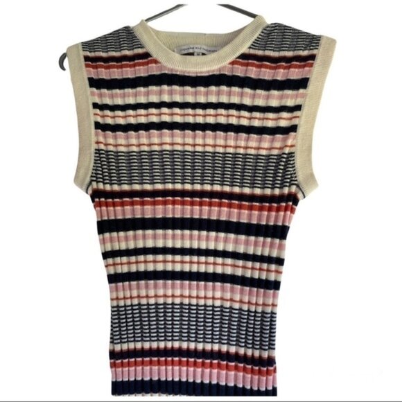 CUPCAKES AND CASHMERE Walton Stripe Sleeveless Knitted Dress size M - Picture 8 of 8
